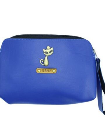 Dark Blue Personalized Travel Pouch