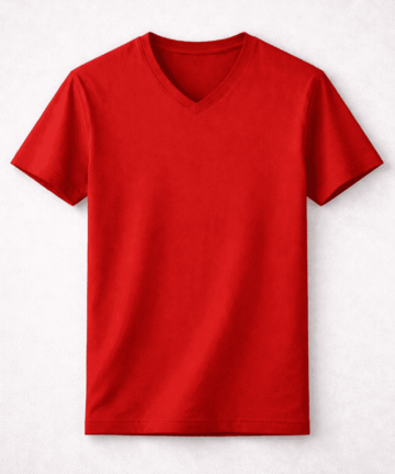 Plain Red Vneck Tshirt