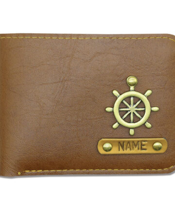 Tan Brown Coin Mens Wallet
