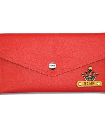 Red Slim Women Personalized Clutches