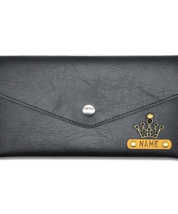 Black Slim Women Personalized Clutches
