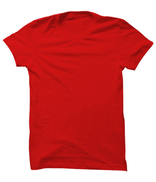 Plain Red Round Neck Tshirt - S