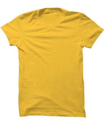 Plain Yellow Round Neck Tshirt