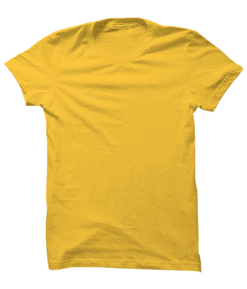Plain Yellow Round Neck Tshirt - XL